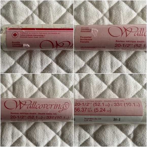 Vintage Floral Double Roll Wallpaper Wallcoverings - Picture 14 of 16